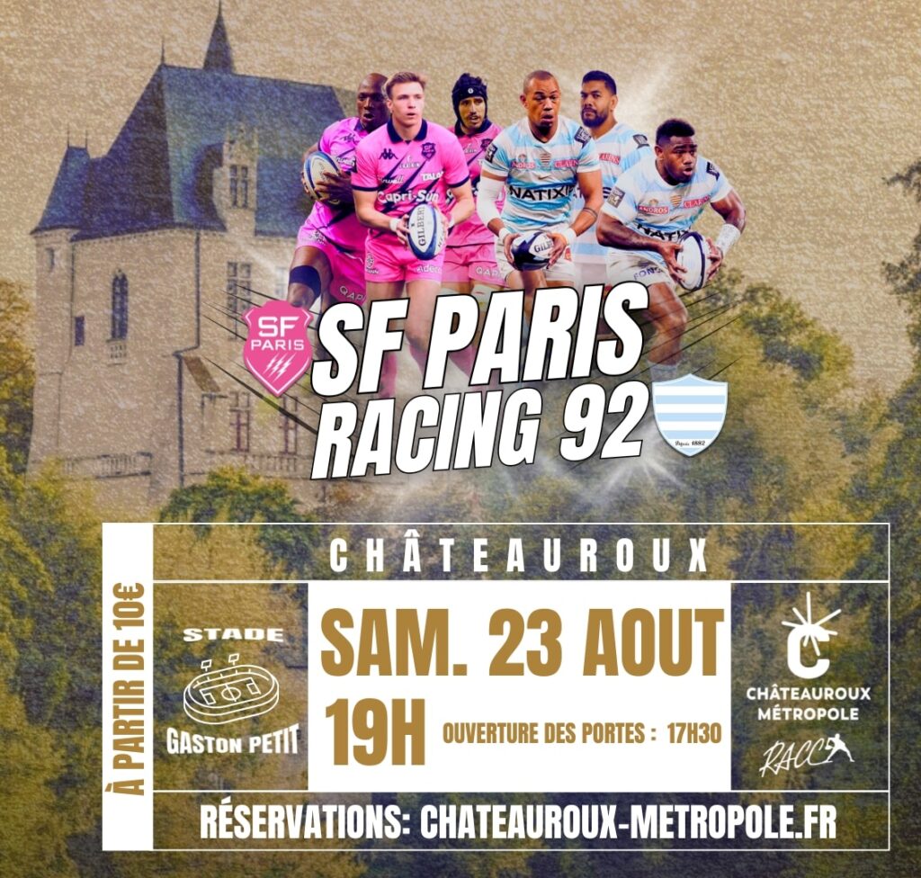SF Paris Racing 92 match rugby chateauroux